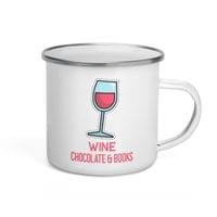 Емайлирано канче "Wine Chocolate Books" - small - 3