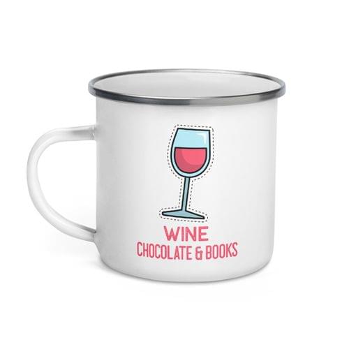 Емайлирано канче "Wine Chocolate Books" - 2