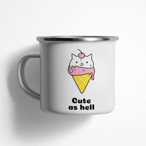 Емайлирано канче &amp;quot;Cute As Hell&amp;quot; - 1