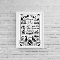 Постер "Camping Rules" - small - 2
