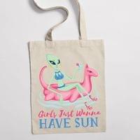 Eко чанта "Girls Wanna Sun" - small - 1