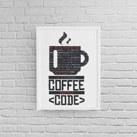Постер с рамка "Coffee Code" - small - 0