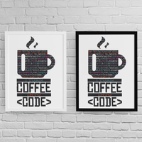 Постер с рамка "Coffee Code" - small - 2