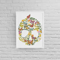 Постер с рамка "Skull Flower" - small - 0