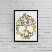 Постер с рамка "Skull Flower" - small - 1