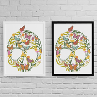 Постер с рамка "Skull Flower" - small - 2