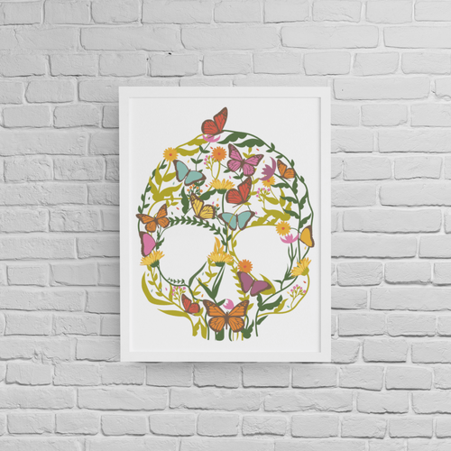 Постер с рамка &amp;quot;Skull Flower&amp;quot; - 1