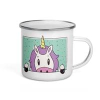 Емайлирано канче "Unicorn Window" - small - 3