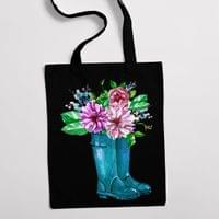 Еко чанта "Цветя на душата" - small - 1