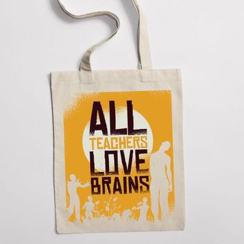 Eко чанта "Teachers Love Brains" - 2