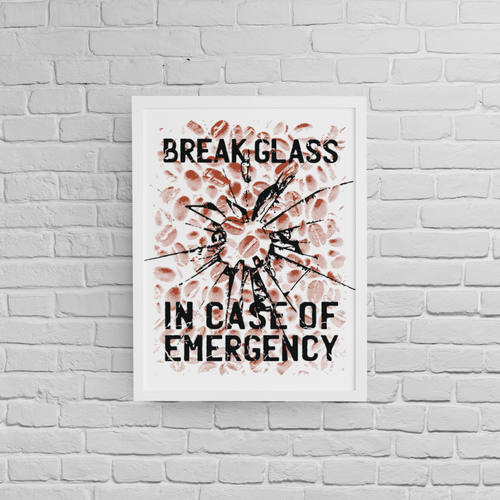 Постер с рамка &amp;quot;Emergency Glass&amp;quot; - 1