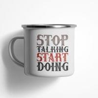 Емайлирано канче "Stop Talking" - small - 0