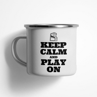 Емайлирано канче "Keep Calm And Play On" - small - 0
