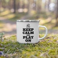 Емайлирано канче "Keep Calm And Play On" - small - 4
