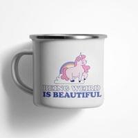Емайлирано канче "Beautiful weird" - small - 0