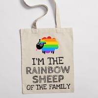 Eко чанта "Rainbow Shееp" - small - 0