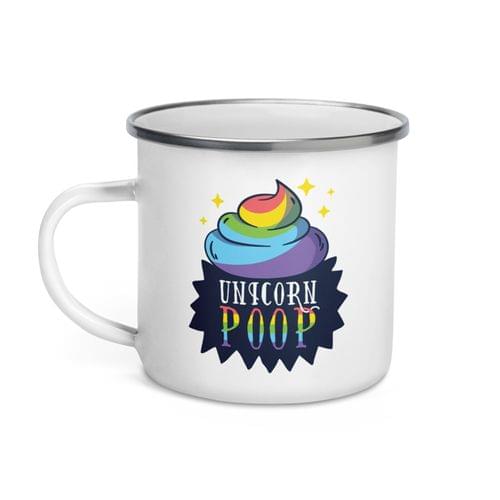Емайлирано канче "Unicorn poop" - 2