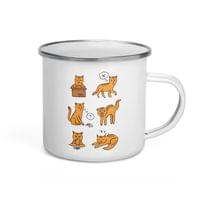 Емайлирано канче "Котешки настроения" - small - 3