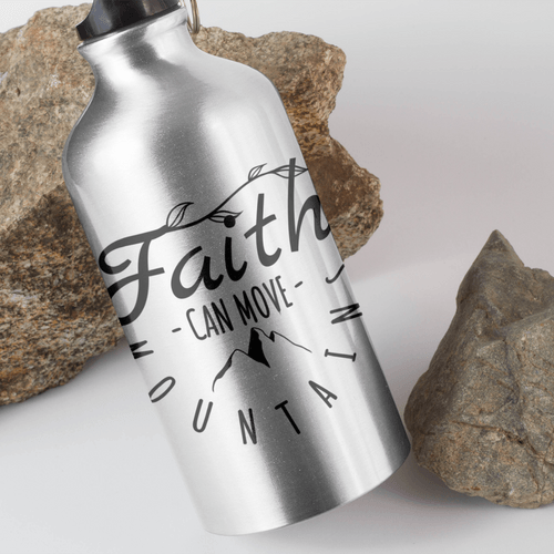 Метална бутилка &amp;quot;Faith Can Move Mountains&amp;quot; - 1