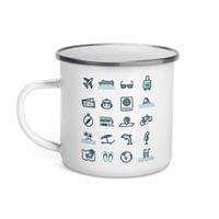 Емайлирано канче "Travel Icons" - small - 1