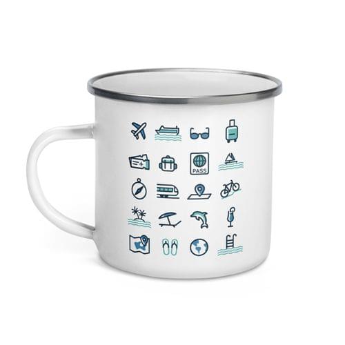 Емайлирано канче "Travel Icons" - 2