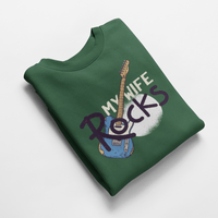 Ватирана блуза "My Wife Rocks" - small - 0