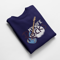 Ватирана блуза "My Wife Rocks" - small - 5