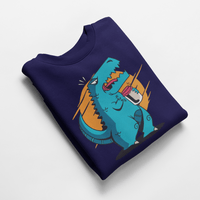 Ватирана блуза "T-Rex отваря буркан" - small - 3
