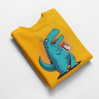 Ватирана блуза "T-Rex отваря буркан" - small - 6