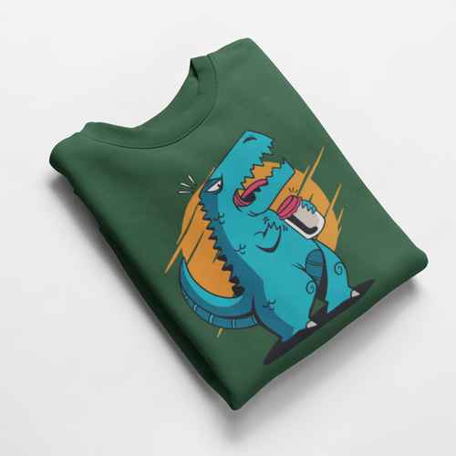 Ватирана блуза "T-Rex отваря буркан" - 2