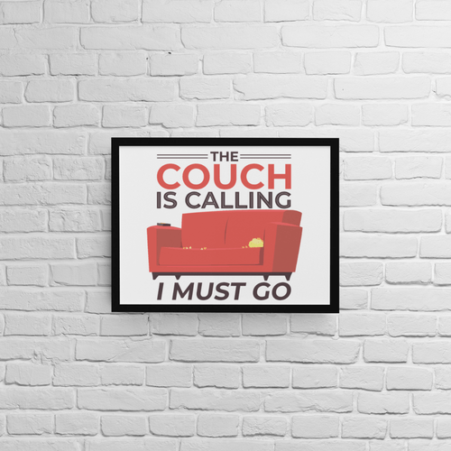 Постер с рамка &amp;quot;Couch Is Calling&amp;quot; - 1