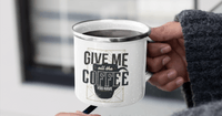 Емайлирано канче "Give Me Coffee" - small - 4