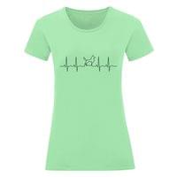 Дамска тениска "Heartbeat: Куче" - small - 3