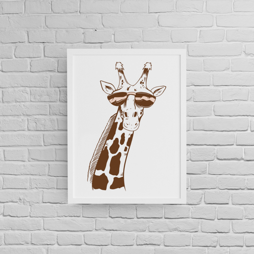 Постер с рамка &amp;quot;Cool Giraffe&amp;quot;