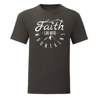 Тениска "Faith Can Move Mountains" (мъжка) - small - 2