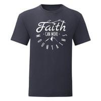 Тениска "Faith Can Move Mountains" (мъжка) - small - 16