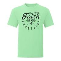 Тениска "Faith Can Move Mountains" (мъжка) - small - 1