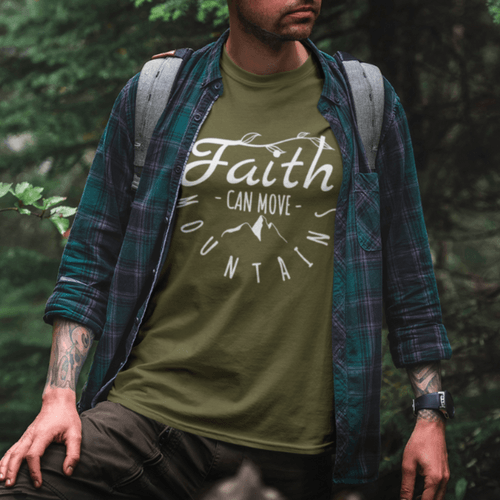 Мъжка тениска &amp;quot;Faith Can Move Mountains&amp;quot; - 1