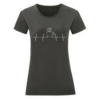 Дамска тениска "Heartbeat: Кафе" - small - 1