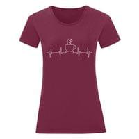 Дамска тениска "Heartbeat: Кафе" - small - 3