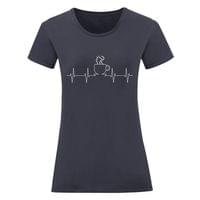 Дамска тениска "Heartbeat: Кафе" - small - 16