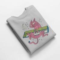 Ватирана блуза "Музикална котка" - small - 4