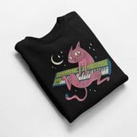 Ватирана блуза "Музикална котка" - small - 6