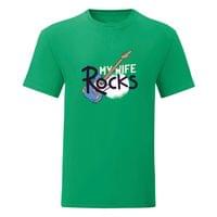 Тениска "My Wife Rocks" (мъжка) - small - 8