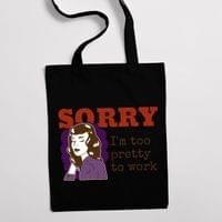 Eко чанта "Too Pretty To Work" - small - 2