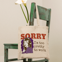 Eко чанта "Too Pretty To Work" - small - 0
