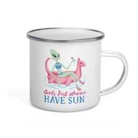 Емайлирано канче "Girls Wanna Sun" - small - 3