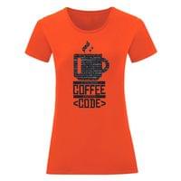 Дамска тениска "Coffee Code" - small - 2