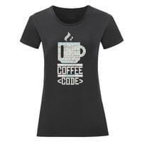 Дамска тениска "Coffee Code" - small - 4