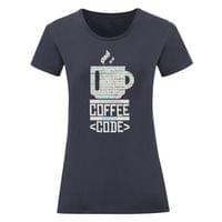 Дамска тениска "Coffee Code" - small - 9